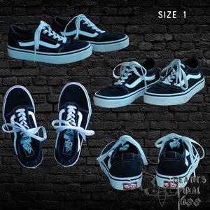 Classic low top VANS black white suede canvas skateboard shoes 1 skate punk